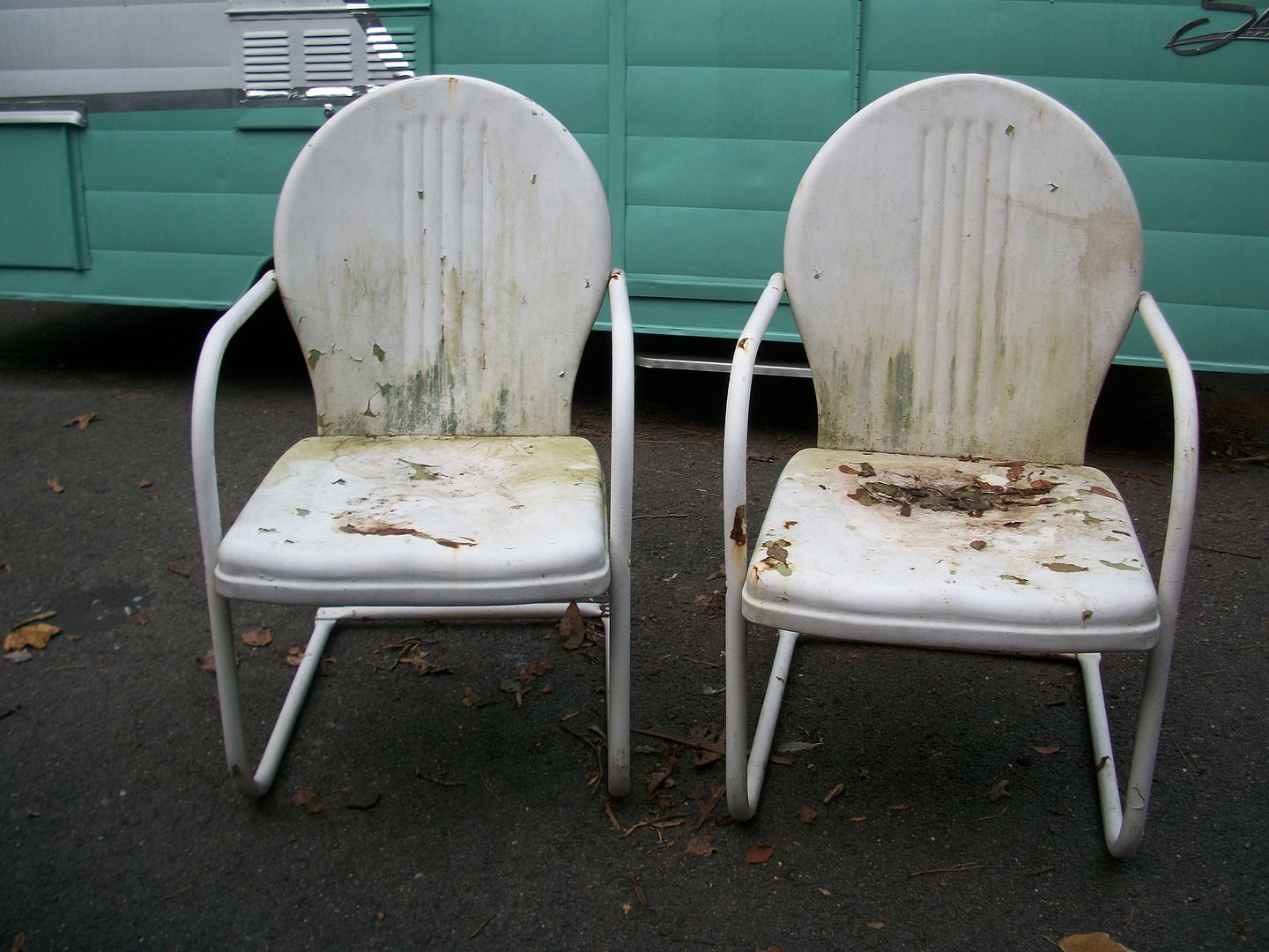 Uncle Atom UPDATEDA pair of metal lawn chairs to join the red rocker!